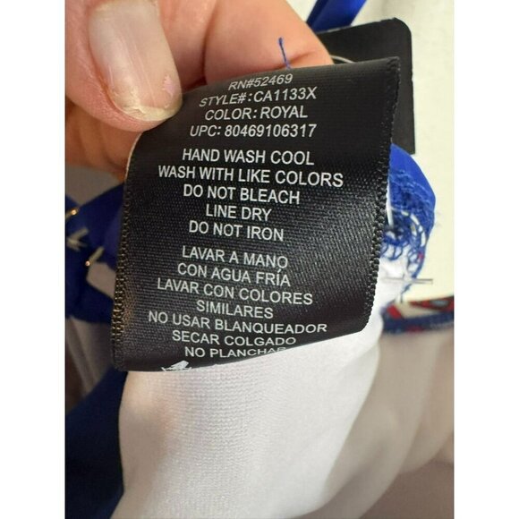 Catalina Red White Blue Paisley Print One-Piece Swimsuit Padded Size 2XL - Picture 10 of 10